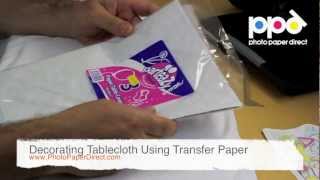 Decorating Tablecloth Using Transfer Paper [upl. by Eimrots]