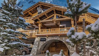 Inside Val d’Isères Most Luxurious and famous 5 Chalet with Indoor pool hottub hammam and more [upl. by Paloma]