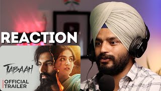 Reaction Tabaah Official Trailer  Parmish Verma  Wamiqa Gabbi Dheeraj Kumar In Theaters 18th Oct [upl. by Yelknirb305]