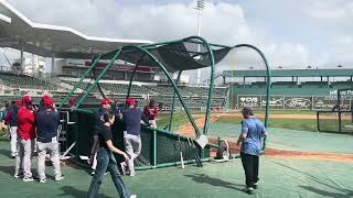 Boston Red Sox prospect Miguel Bleis takes batting practice at JetBlue Park [upl. by Ahsenaj]