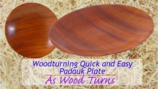 Woodturning Quick and Easy Padauk Plate [upl. by Trebmer]