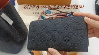 LOUIS VUITTON Zippy Wallet Review 2023  Monogram Empreinte leather Wallet Unboxing [upl. by Deedahs]