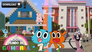 MAPA DO GUMBALL NO MINECRAFT  CASA E ESCOLA  ‹ ZACKIL ›  DOWNLOAD [upl. by Ennoid]