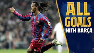 ALL THE GOALS Every Ronaldinho strike for Barça [upl. by Heringer886]