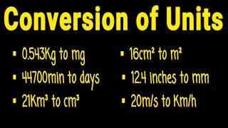 How to CONVERT units of measurements [upl. by Vidovic]