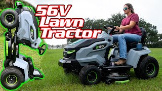 BATTERY POWERED TRACTOR  EGO T6 42 inch Lawn Tractor Review [upl. by Yahiya]