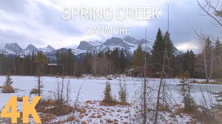 Spring Creek  Canmore Alberta  Winter Walk [upl. by Alakam608]