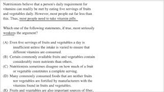 Weaken  Example  Logical reasoning  LSAT  Khan Academy [upl. by Scrope586]