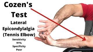 Cozens Test  Tennis Elbow Lateral Epicondylalgia Special Test [upl. by Eddy]