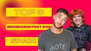 Benidorm Fest 2024 My TOP 8 FINAL Spain [upl. by Sinned]