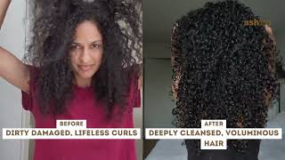 Deep Cleanse Curly Hair  Remove Buildup Remove Oil and Clarify Your Hair  Ashba Botanics curls [upl. by Bordiuk]