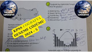 KPSS Coğrafya Deneme Çözümü 20245 [upl. by Aihseuqram940]