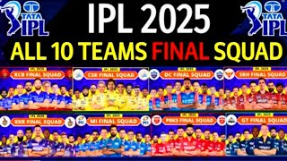 IPL 2025 ALL TEAM SQUADS  ipl 2025 Megha Auction  Highest Price ipl nilam [upl. by Laup266]