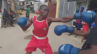 Wuda vs Akinola at Boxing Gym [upl. by Zehe383]