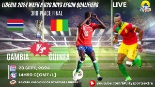 Gambie vs Guinée  Championnat garçons U20 WAFU A Éliminatoires CAN  Finale pour la 3e place [upl. by Nilved]