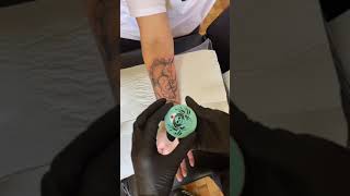 Keep your forearm ink looking sharp with Base Laboratories Tattoo Balm and Hypochlorous Acid Spray [upl. by Aleicarg64]