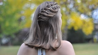 4Strand Waterfall Loop Braid  Braids by Jordan [upl. by Cristian]