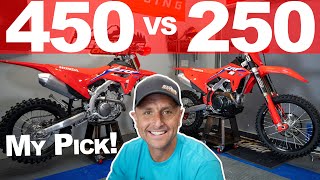 Honda CRF250RX vs 450RX  Which Dirt Bike Would I Choose [upl. by Eiramanel]