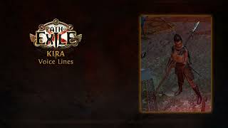 Path of Exile  Kira Voice Lines  In Game Quotes [upl. by Atilahs]