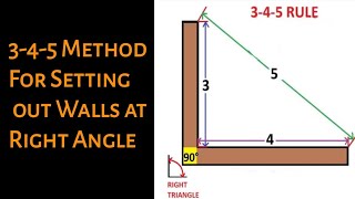 345 Method for Setting out Walls at Right Angles  345 Method for Right Angle Walls [upl. by Ansilma]