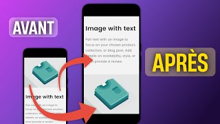 Comment changer lordre des éléments de la section imagewithtext sur mobile dans Shopify 2024 [upl. by Isidoro747]