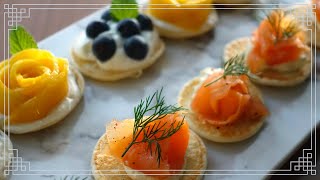 Super Easy Canapé Recipe  Sweet and Savory Blinis  Resep Mudah  Snack Cantik [upl. by Deanna]