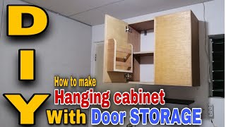 DIY How to make a Hanging Cabinet with Door Storage Paano Gumawa ng Cabinet na may Door Storage [upl. by Upali]