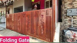 folding Gate 5 door 4 fut ×14 fut Gate Home Gate [upl. by Mcmullan]