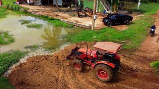 This Man Skillful with Truck Pushing Land soil in Water part 1 [upl. by Ibba]