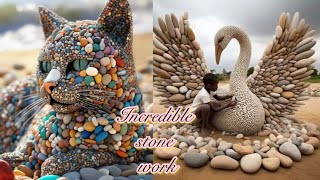 Unbelievable stone art 😍 Must watch 📌 stonecreativity art [upl. by Sibyl245]