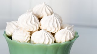 Vanilla Meringue Cookies Recipe  meringue kisses [upl. by Yerocaj277]