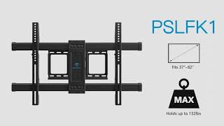 How to Install PERLESMITH PSLFK1 FullMotion TV Wall Mount for 37 to 82 Inch TVs [upl. by Enybor]