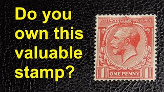 The Valuable George V Penny Red Stamp philately stampcollecting stamps [upl. by Ttelrahc]