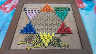 How to play chinese checkers game  தமிழில்  Colour Macaws [upl. by Otrebliw]