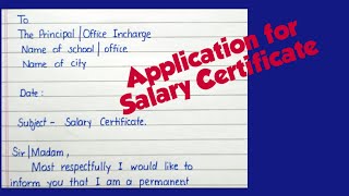 Salary certificatesalary certificate applicationletter for salary certificateसैलरी सर्टिफिकेट [upl. by Rakabuba]