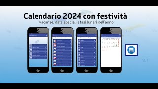 Calendario 2024 con festività [upl. by Ielarol171]