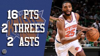 Mikal Bridges 16 pts 2 threes 2 asts vs Celtics 2425 season [upl. by Aryam]