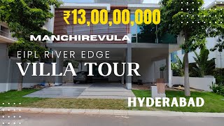 4 Bedroom Triplex Villa For Sale at EIPL River Edge Manchirevula  Home Theatre  Hyderabad [upl. by Aehsal857]