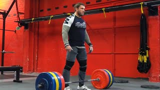 Dmitry Klokov  Hang Snatch 190 kg 418 lb Spain Madrid [upl. by Ellinnet]