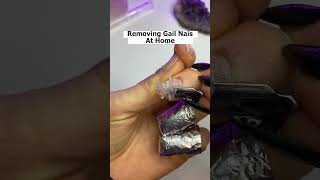 Removing Gel Nails At Home 💅🏻✨ shorts nails gelnails gelx gelxnails nailremoval [upl. by Eislek]