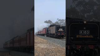 🚂 Steam Train passing the former Tallygaroopna Station in North East Victoria train history [upl. by Ecirp83]