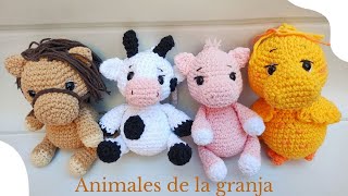 Como Hacer Animales de la Granja Amigurumis 4 en 1 [upl. by Erusaert]