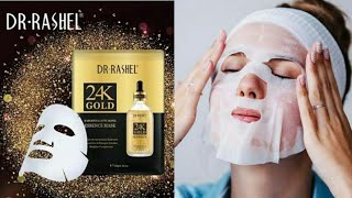 Dr Rashel 24K Gold Sheet Mask ReviewSheet MaskRaheen Fatima [upl. by Rania]