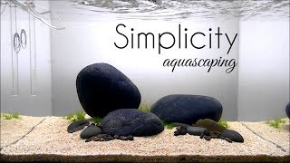 Aquascaping GAME OF RIVER STONE SIMPLICITY [upl. by Anitnemelc]