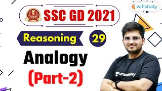 600 PM SSC GD 2021  Reasoning by Deepak Tirthyani  Analogy Part2 [upl. by Neesay]