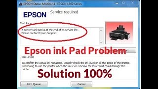 Epson L130 L220 L310 L360 printer service life error Solution Bangla [upl. by Bopp]