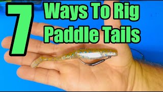 7 Ways To Rig Paddle Tail Soft Plastic Lures For Fishing [upl. by Rawdin]