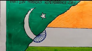 PARTITION HORRORS REMEMBRANCE DAY DRAWING BY TUSHAR RATHOD [upl. by Aleris499]