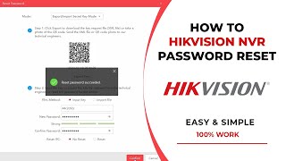 Hikvision NVR Password Reset [upl. by Aihsenor]