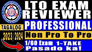 Professional Drivers License  LTO REVIEWER 2023  CDE Exam Reviewer  Drivers License Renewal [upl. by Juli]